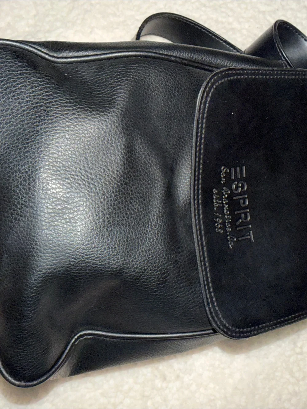 Esprit Black Leather Men's Shoulder Bag
